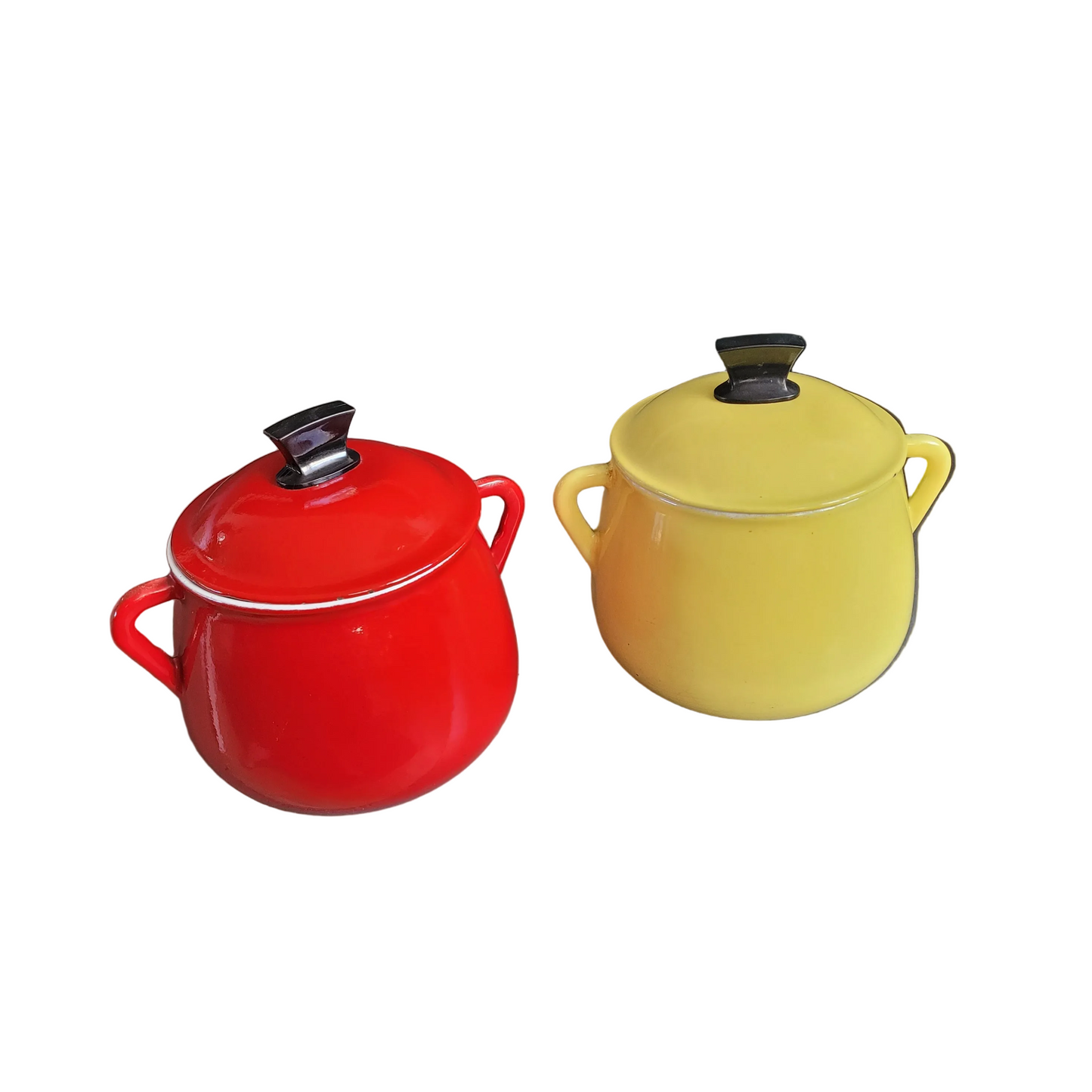 Paire de marmites en fonte émaillée - Ref 811