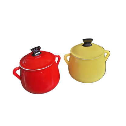 Paire de marmites en fonte émaillée - Ref 811