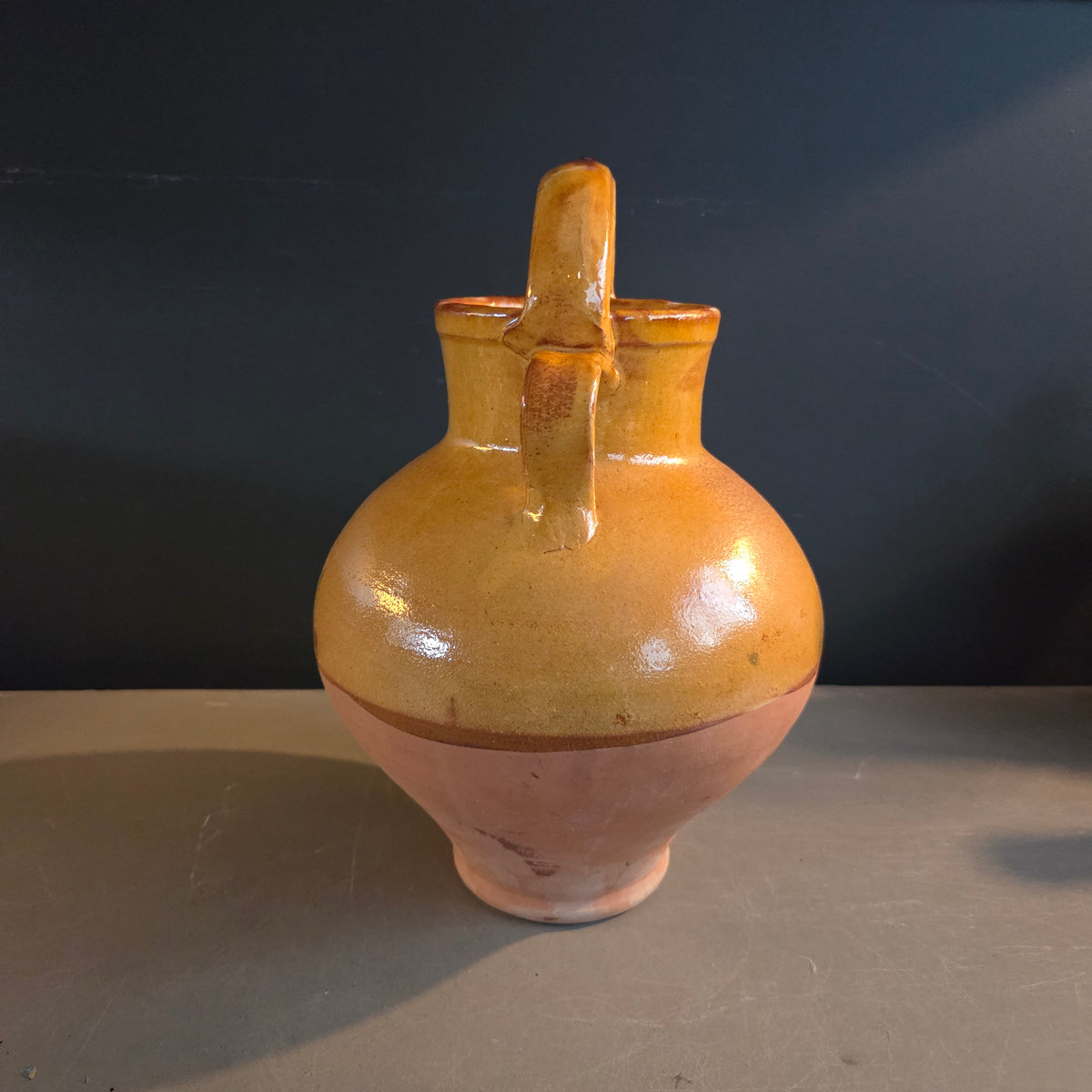 Jarre ancienne en terre cuite émaillée - Ref 1421