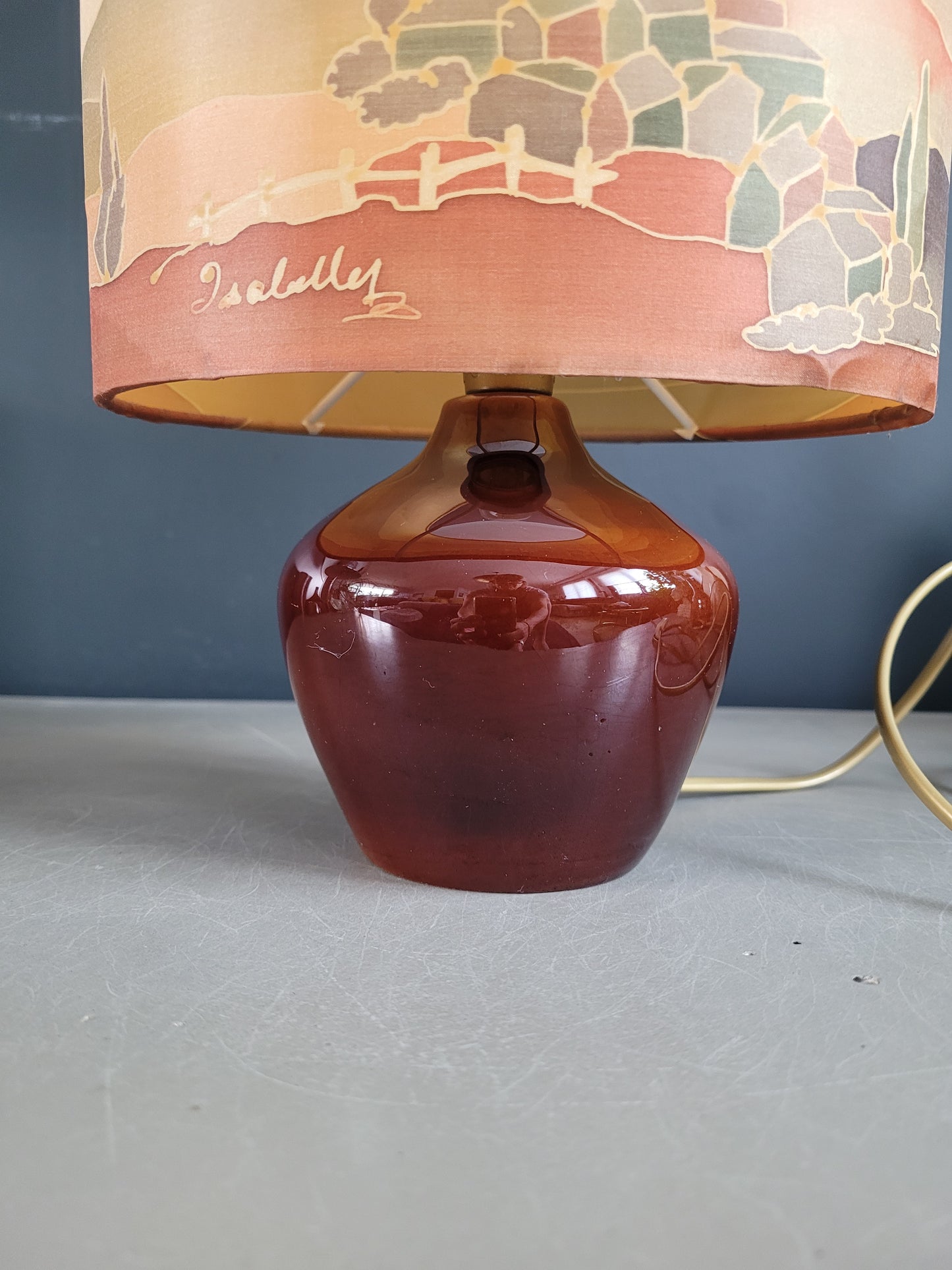 Lampe de table céramique et soie - Ref 500