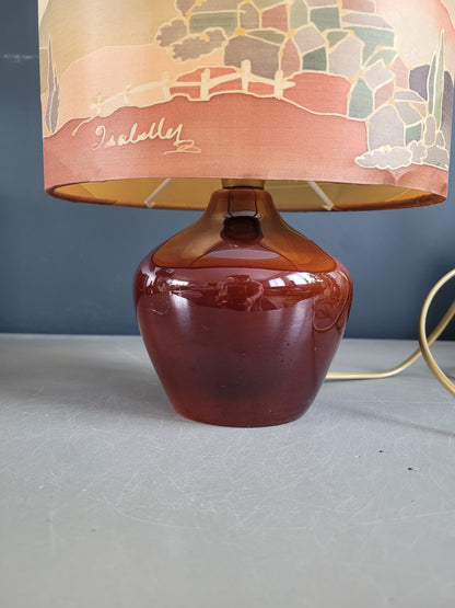 Lampe de table céramique et soie - Ref 500