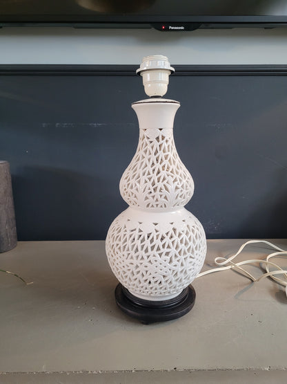 Pied de lampe en céramique ajourée - Ref 980