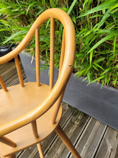 Chaise haute bébé Ikea Gulliver en hêtre cintré- Ref 348