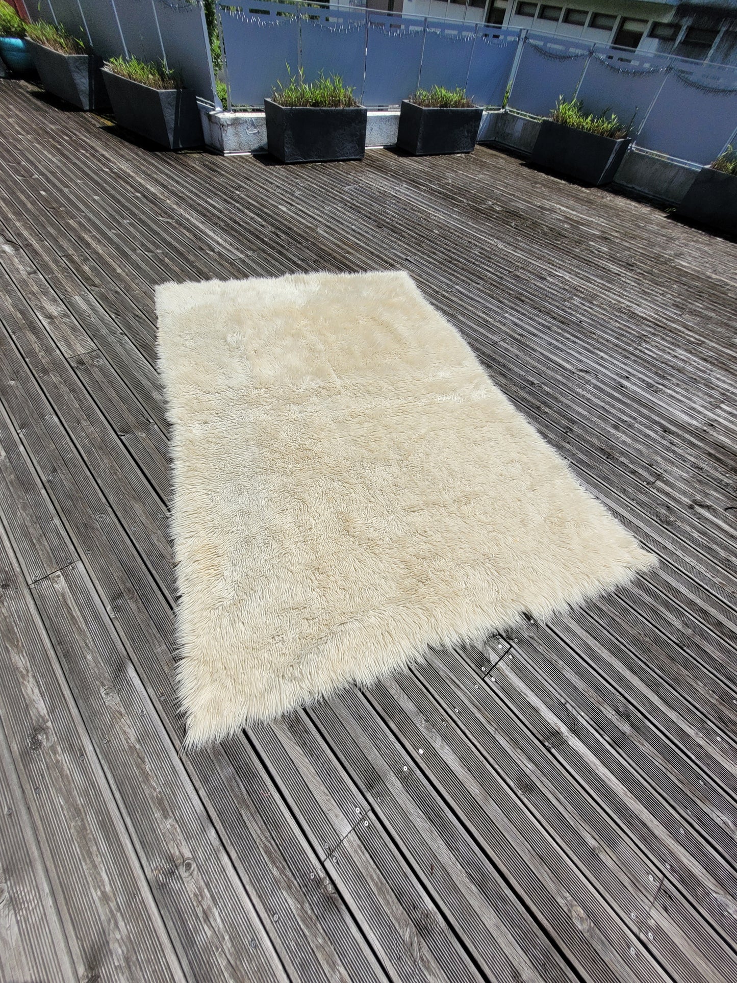 Tapis en laine à longs poils - 240x160cm - Ref 1005