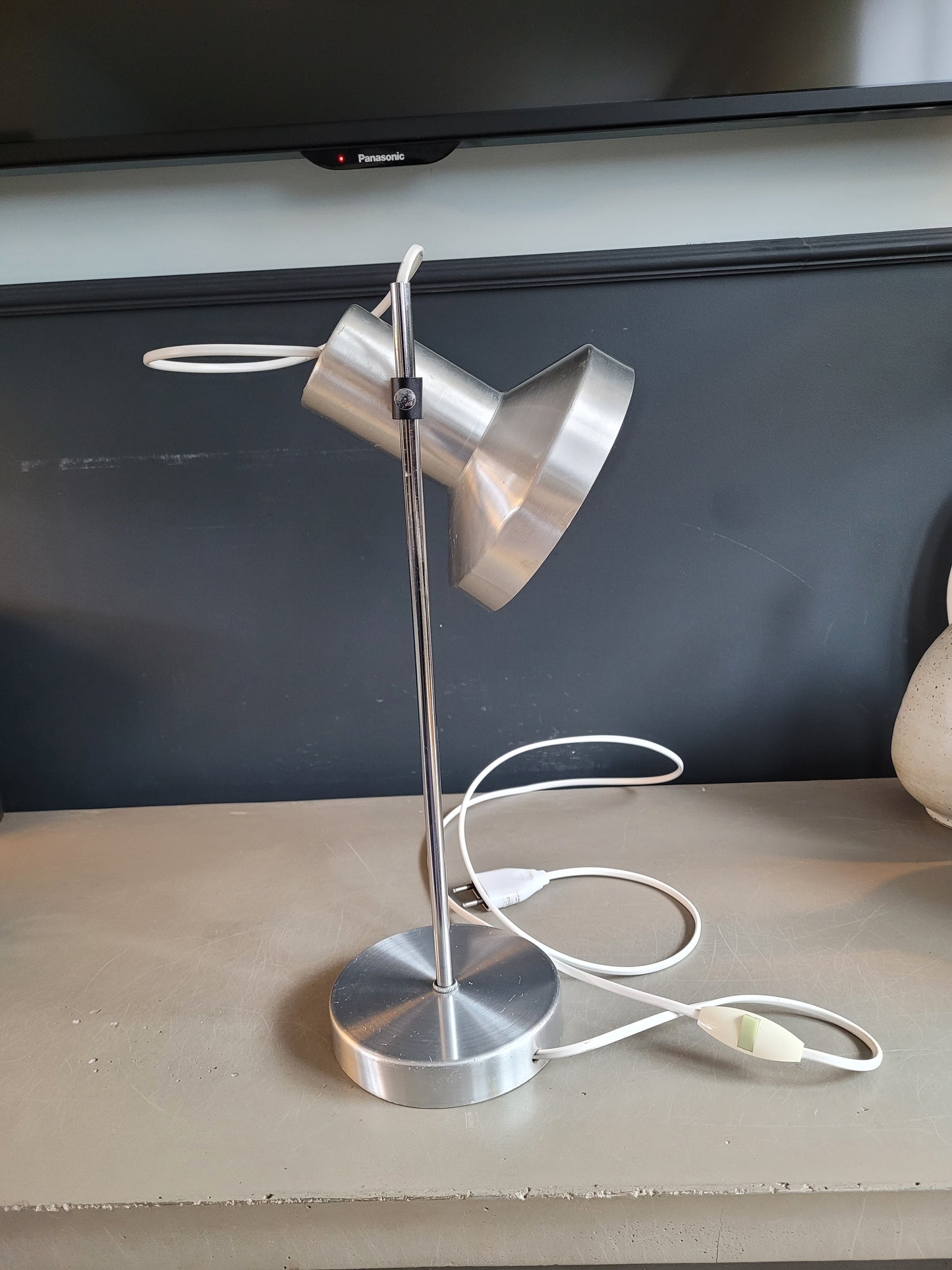 Lampe de bureau orientable vintage en aluminium - Ref 685
