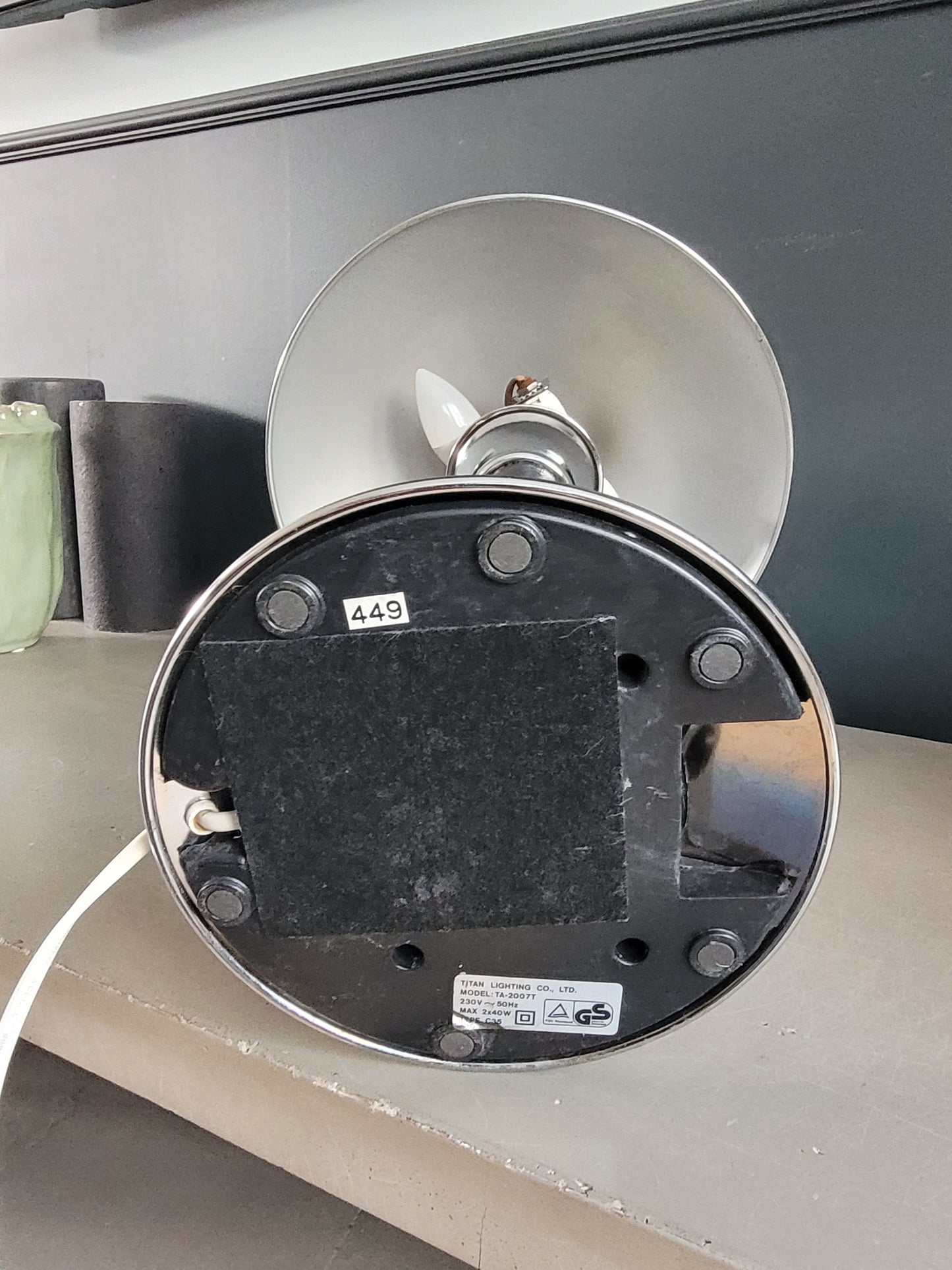 Lampe Dakapo Ikea Art-Deco chromée- Ref 792