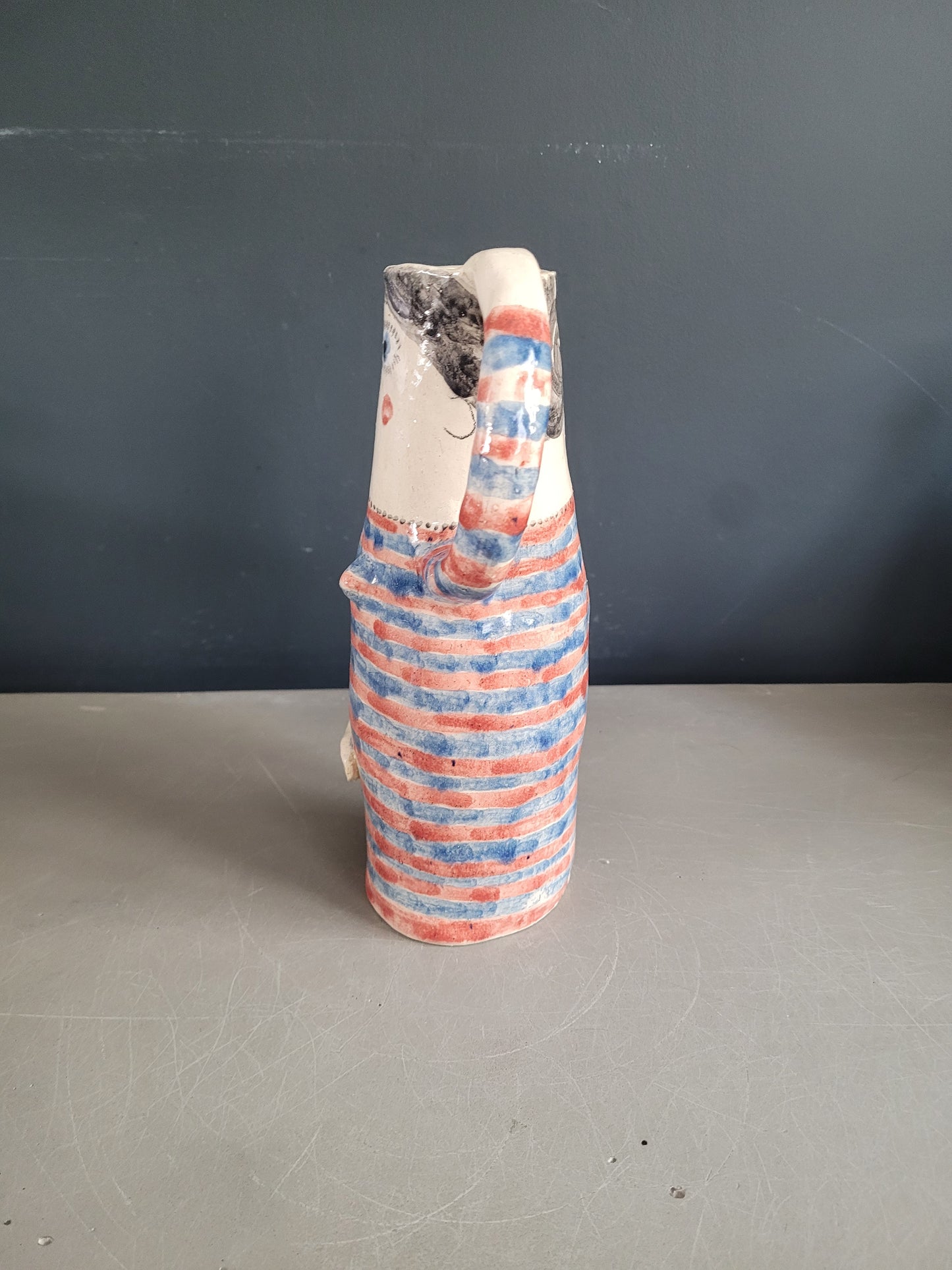 Vase anthropomorphe en céramique émaillée - Ref 901