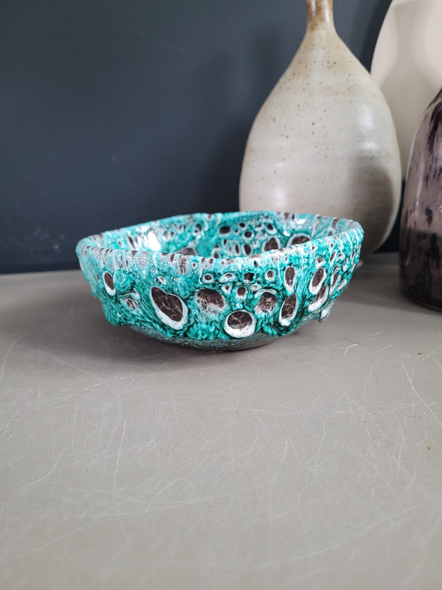 Coupelle fat lava turquoise - Ref 1000