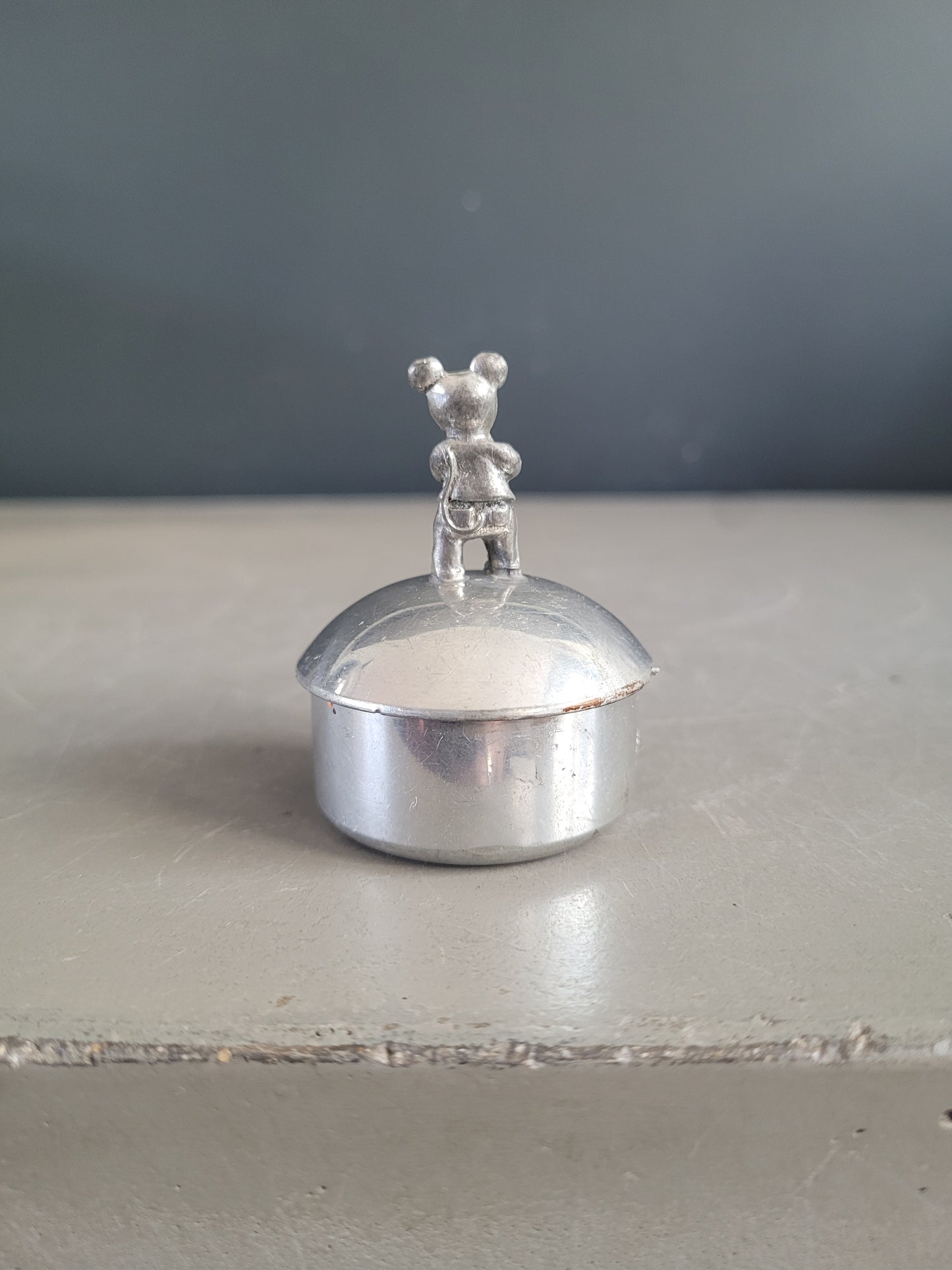 Boîte à dents ancienne en étain- Étains du Manoir - Ref 898