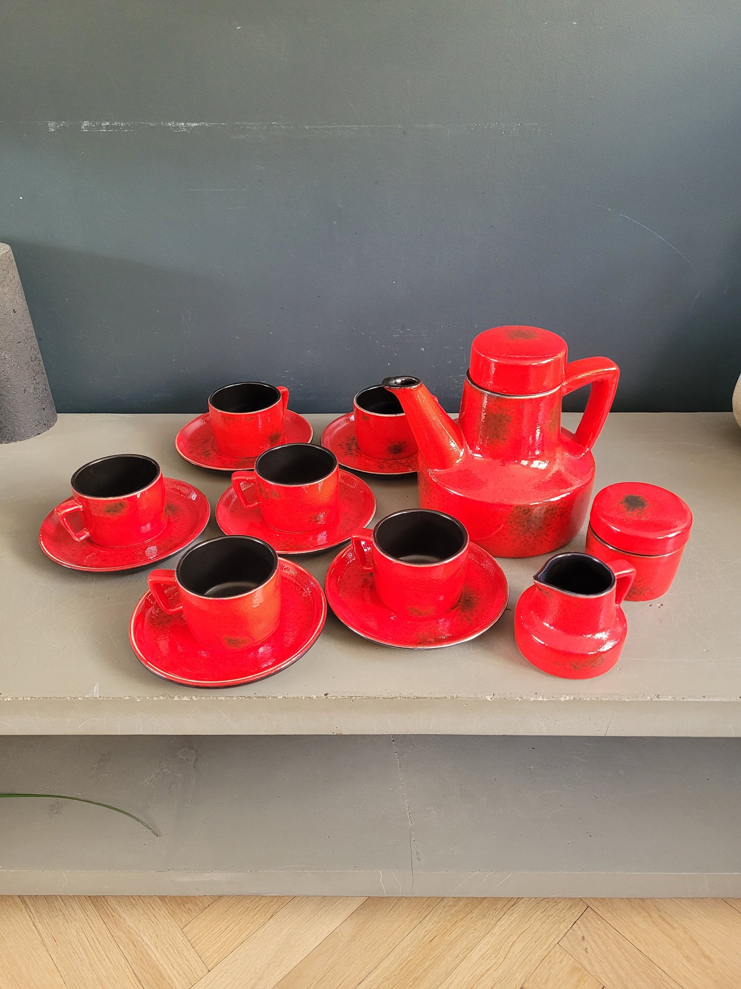 Service à café vintage 6 personnes complet - Ref 609