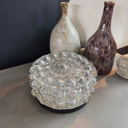 Plafonnier ou applique en verre moulé bulles - Ref 1435