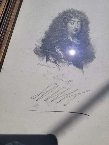 Lot de 4 portraits de Rois de France - Ref 463