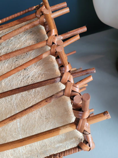 Paire de suspensions vintages en bambou - Ref 378