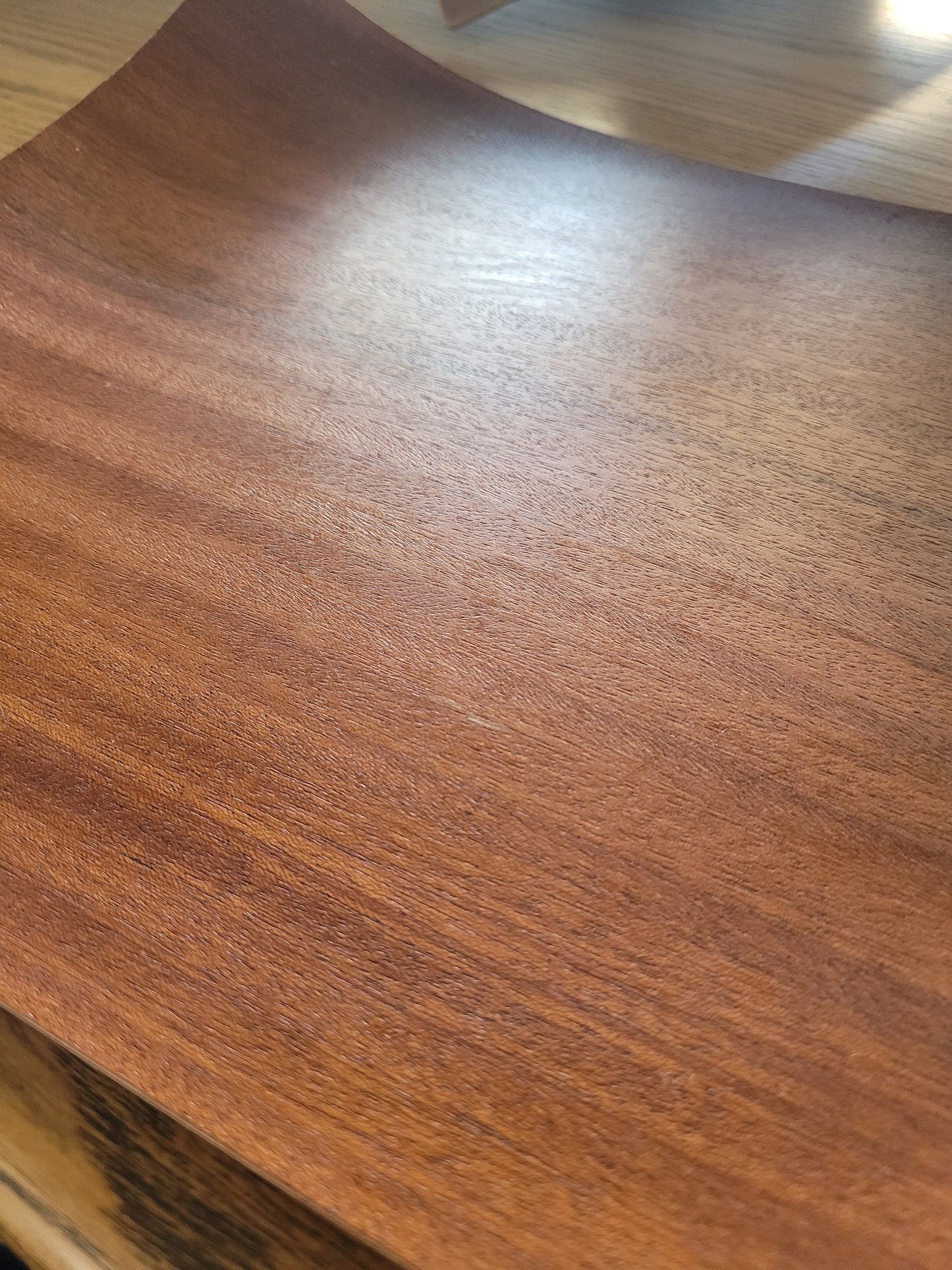 Assiettes de présentation en teck courbé- Lot de 7 - Ref 356