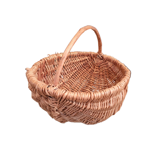 Panier rond artisanal en osier - Ref 718