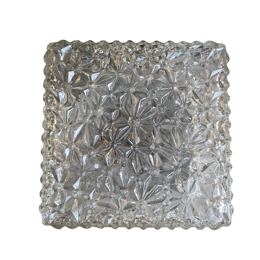 Plafonnier en verre moulé - Ref 1436