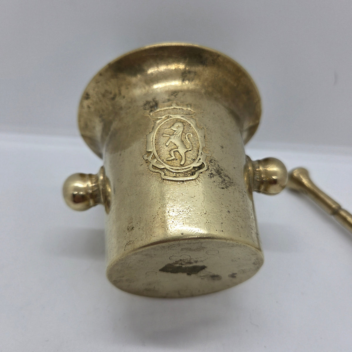 Mortier-pilon d'apothicaire ancien en laiton - Ref 1441