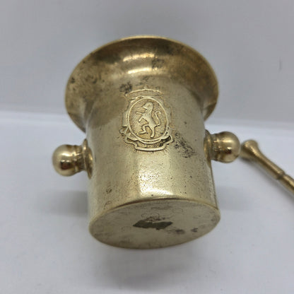 Mortier-pilon d'apothicaire ancien en laiton - Ref 1441