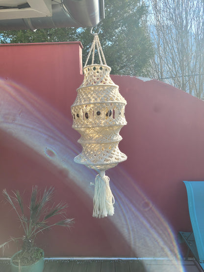 Suspension vintage en macramé - Ref 880