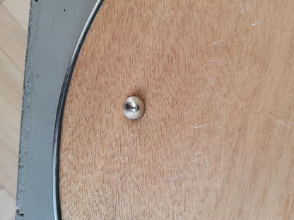 Plateau miroir en métal argenté vintage - Ref 693