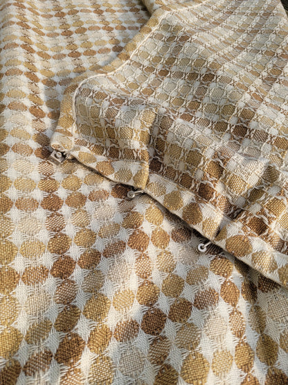 Paire de rideaux vintages en coton tissé- Ref 821