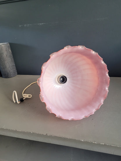 Suspension tulipe bicolore en verre - Ref 887