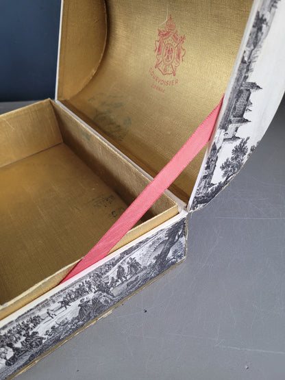 Boîte en carton tapissée - Coffret à Cognac Courvoisier - Ref 507
