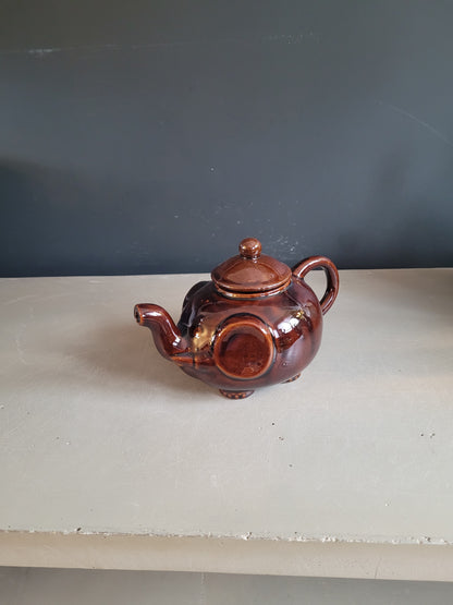 Théière éléphant en porcelaine marron - Ref 747