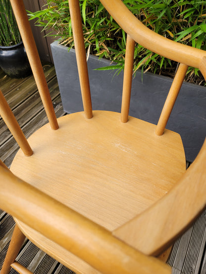 Chaise haute bébé Ikea Gulliver en hêtre cintré- Ref 348