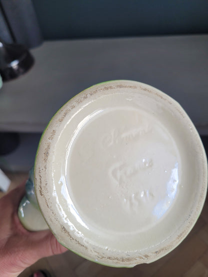 Carafe barbotine coq St Clément- Pichet Saint-Clement- Ref 521