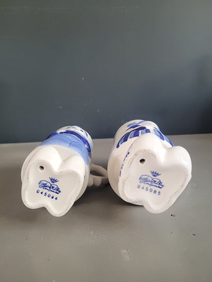 Paire de chopes Delft Blaw peintes à la main - Ref 673