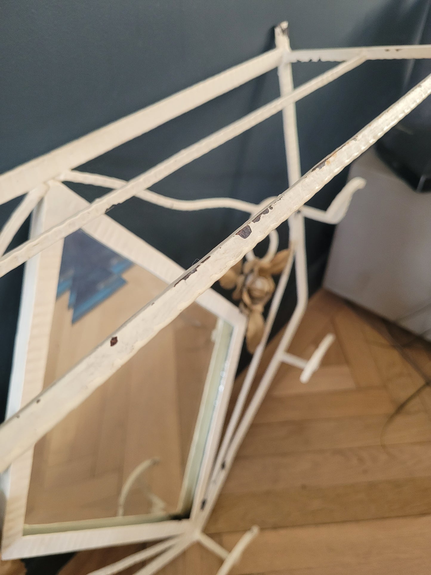 Vestiaire d'entrée- Porte-manteaux mural à miroir - Ref 778