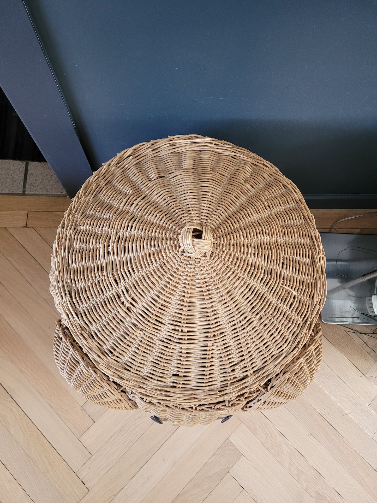 Panière à linge éléphant en rotin - Ref 895