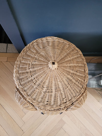 Panière à linge éléphant en rotin - Ref 895