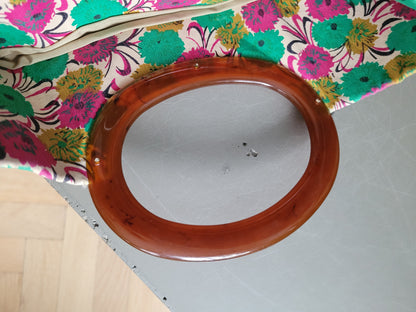 Sac à main vintage en satin et poignées acétate - 546