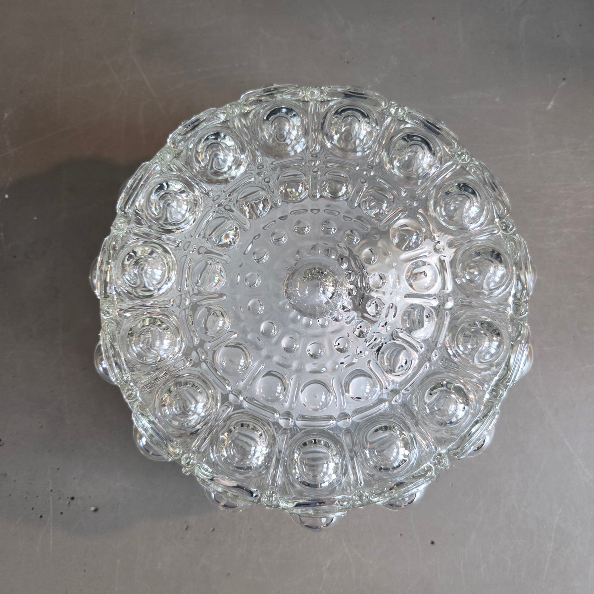 Plafonnier ou applique en verre moulé bulles - Ref 1435