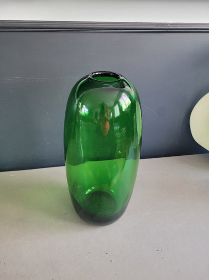 Grand vase en verre vert - Ref 1046