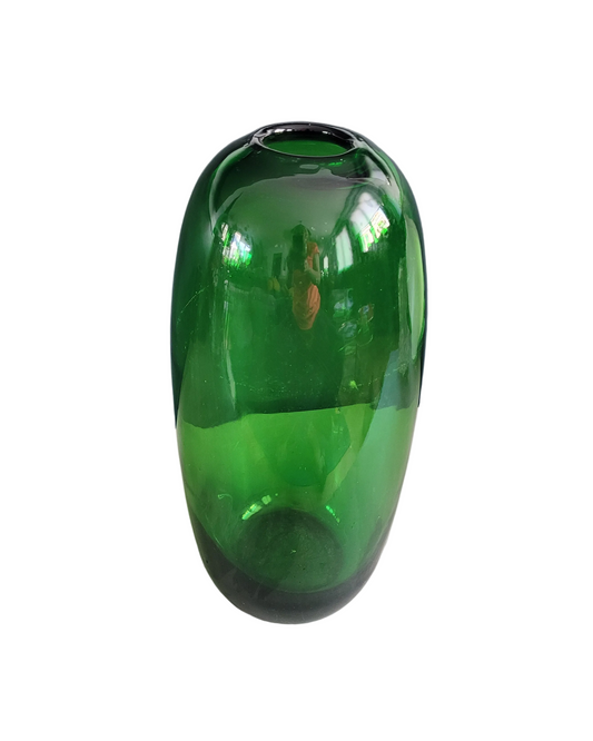 Grand vase en verre vert - Ref 1046