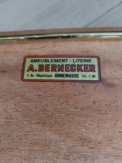 Bout de canapé- porte-revues en fil doré vintage - Ref 826