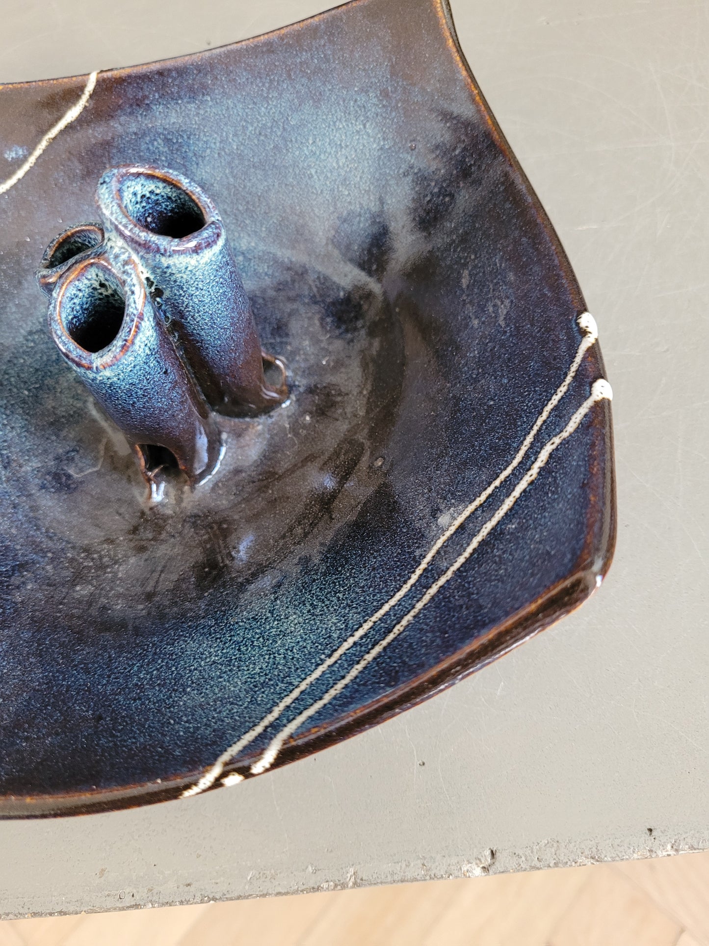 Vide-poche porte-crayons en céramique- pièce unique - Ref 655