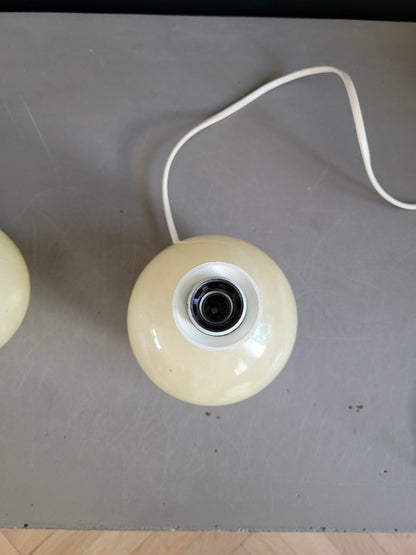 Paire de pieds de lampes boules en albâtre- Ref 639