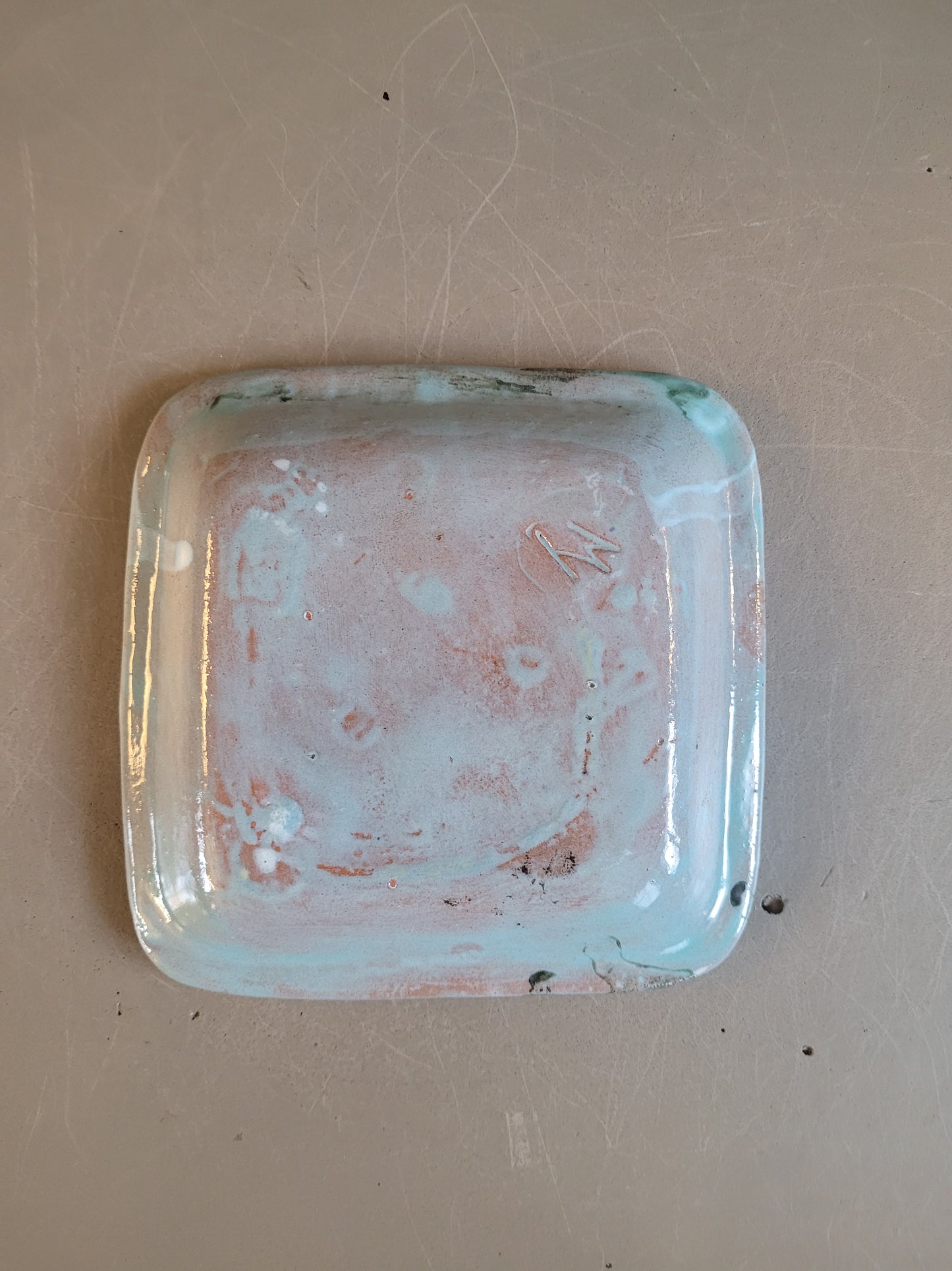 Vide-poche ancien en céramique signé MY - Ref 163