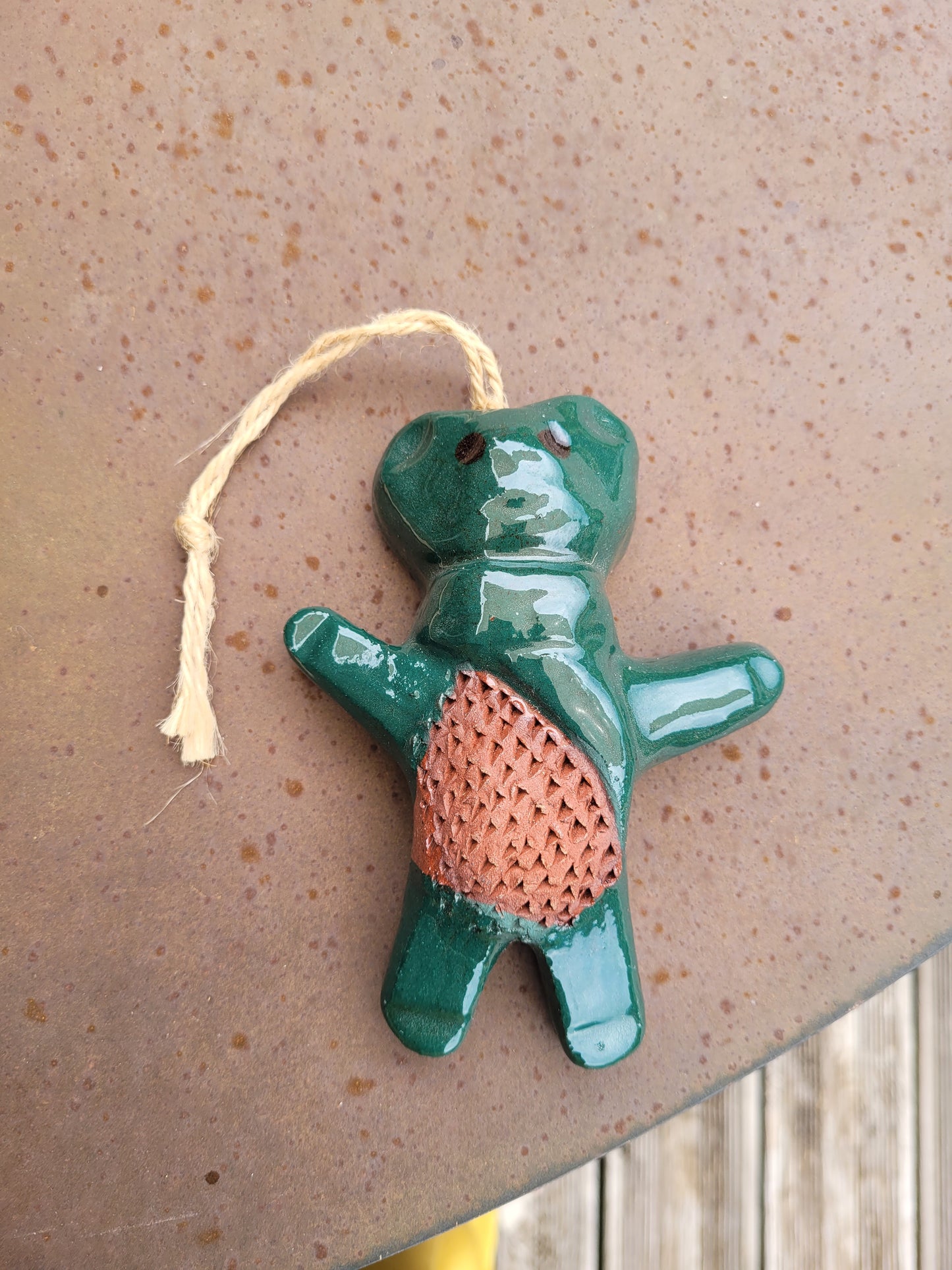 Râpe à ail en terre cuite vernissee - Ref 371