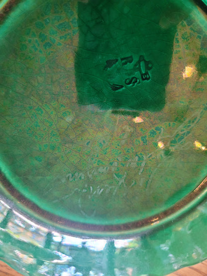 12 assiettes Rigal & Sanejouand faïencerie Clairefontaine en barbotine - Ref 631