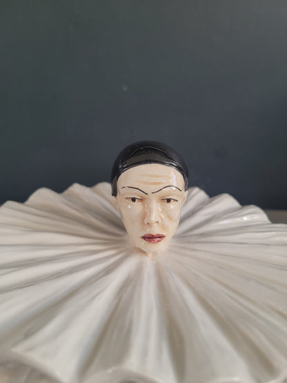 Bonbonnière Pierrot ancienne en porcelaine- Ref 606