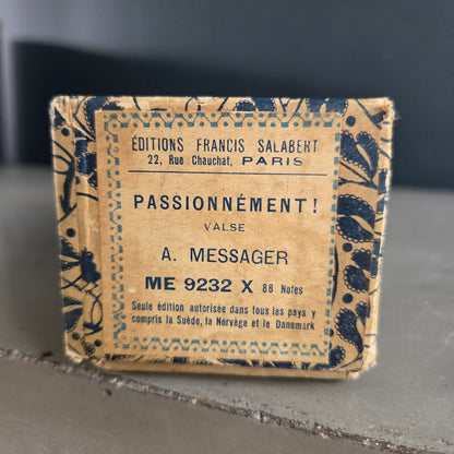 Rouleau perforé pour piano mécanique – Francis Salabert – années 1920 - Ref 1426