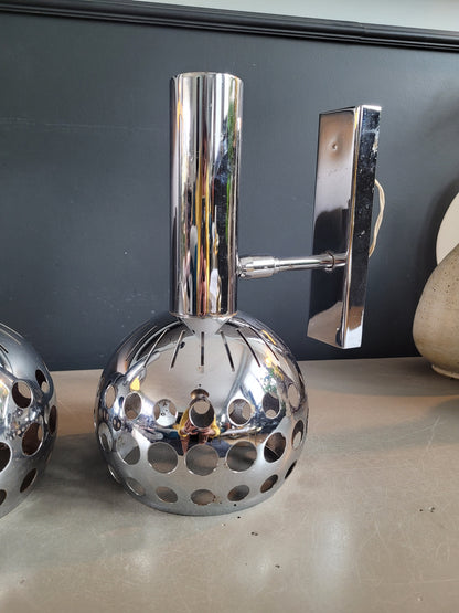 Ensemble applique + suspension vintages chromées - Ref 650