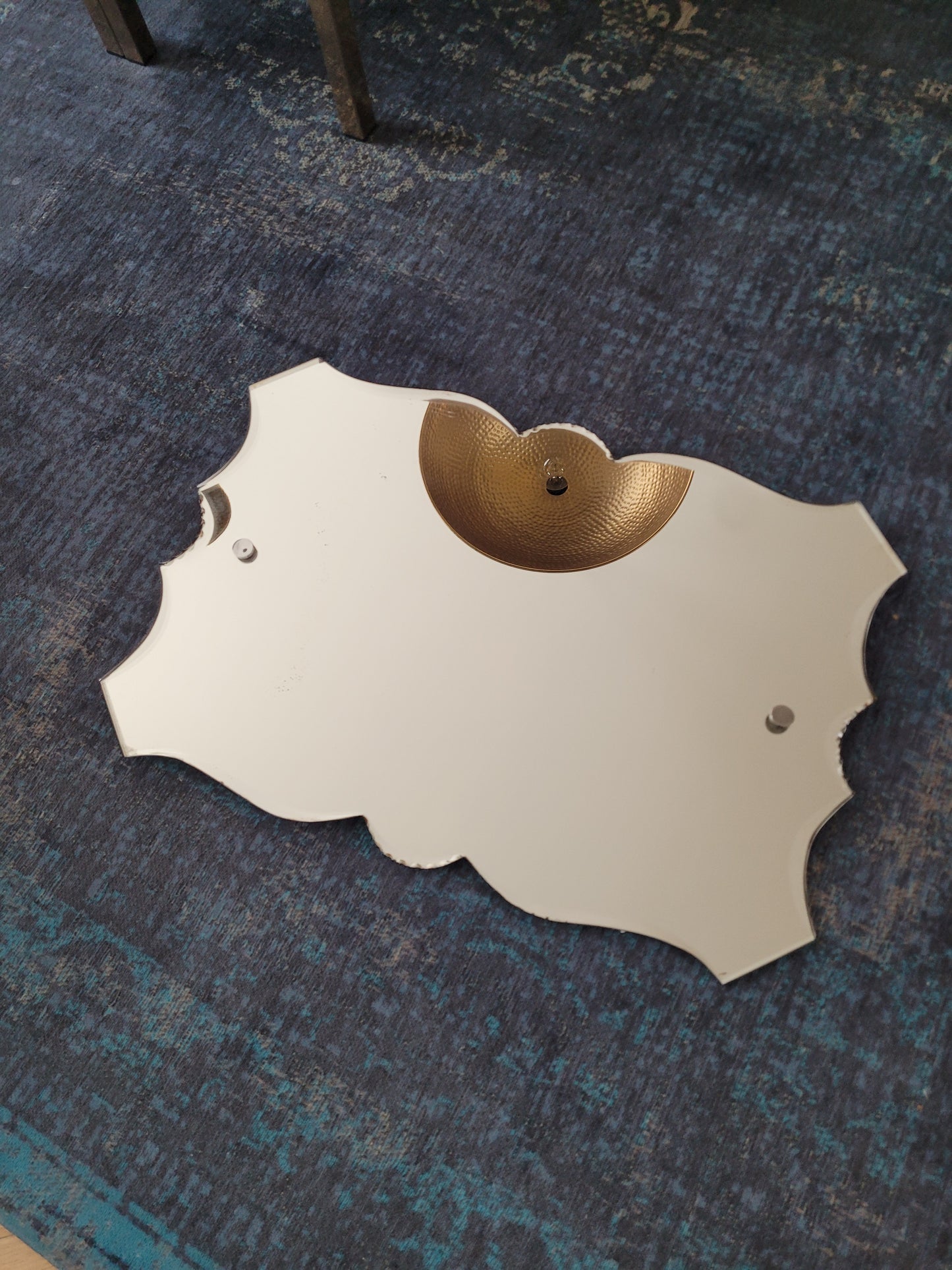 Miroir biseauté ancien à suspendre - Ref 1011