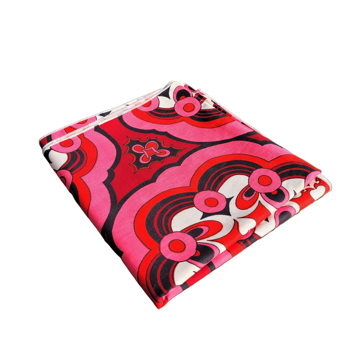 Nappe 137x130cm en tissu imprimé vintage - Ref 664