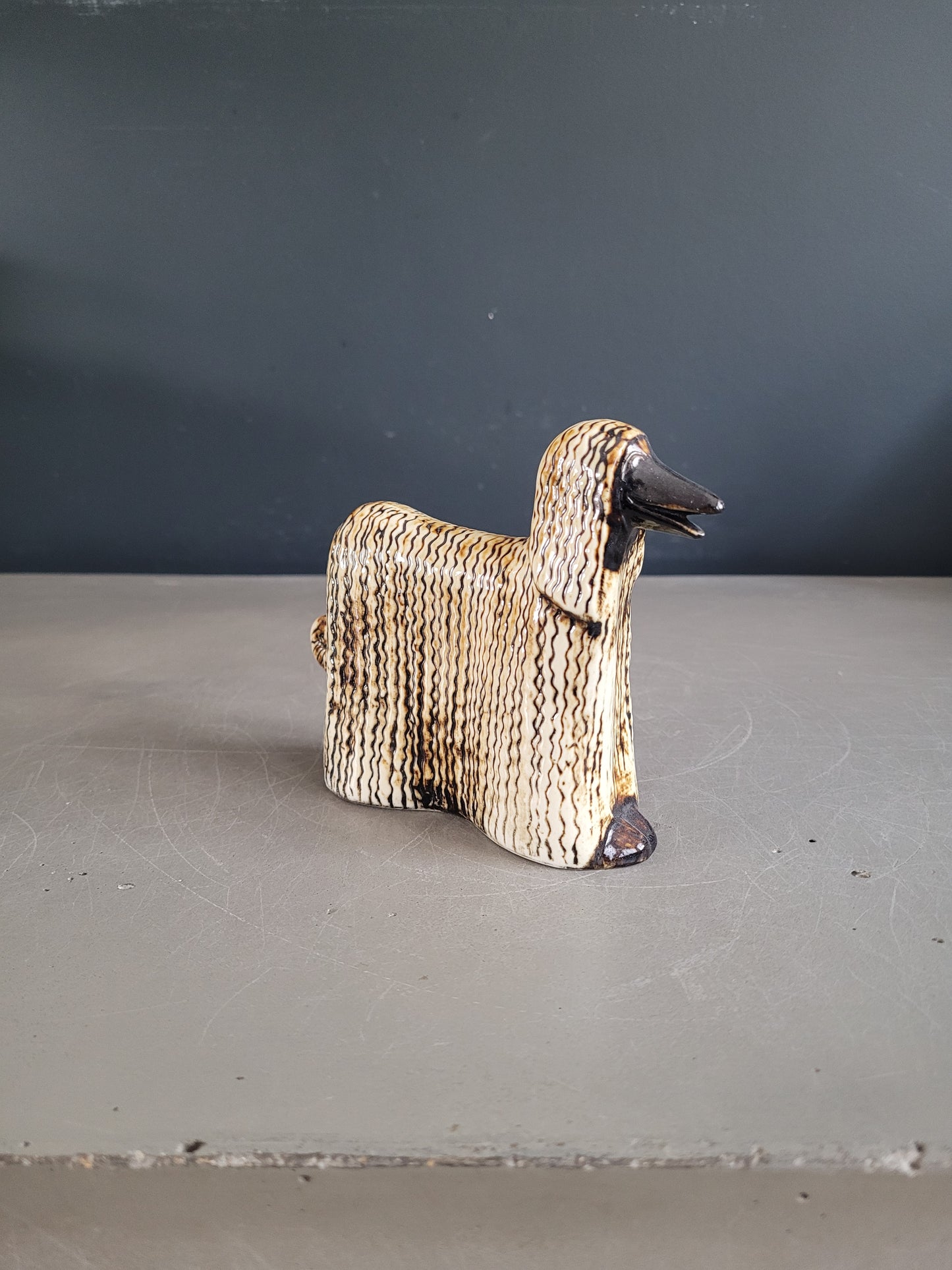 Levrier Afghan en céramique de Lisa Larson pour Gustavsberg - Ref 904